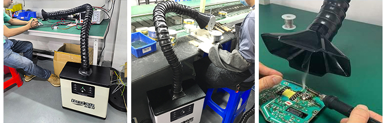 電烙鐵焊錫煙霧凈化器應用